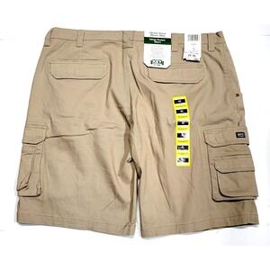 Key Imperial Relaxed Fit Tan Stretch Workwear Khaki Cargo Shorts Men's 42 NWT